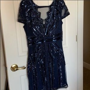 Blue Sparkly Cocktail Dress